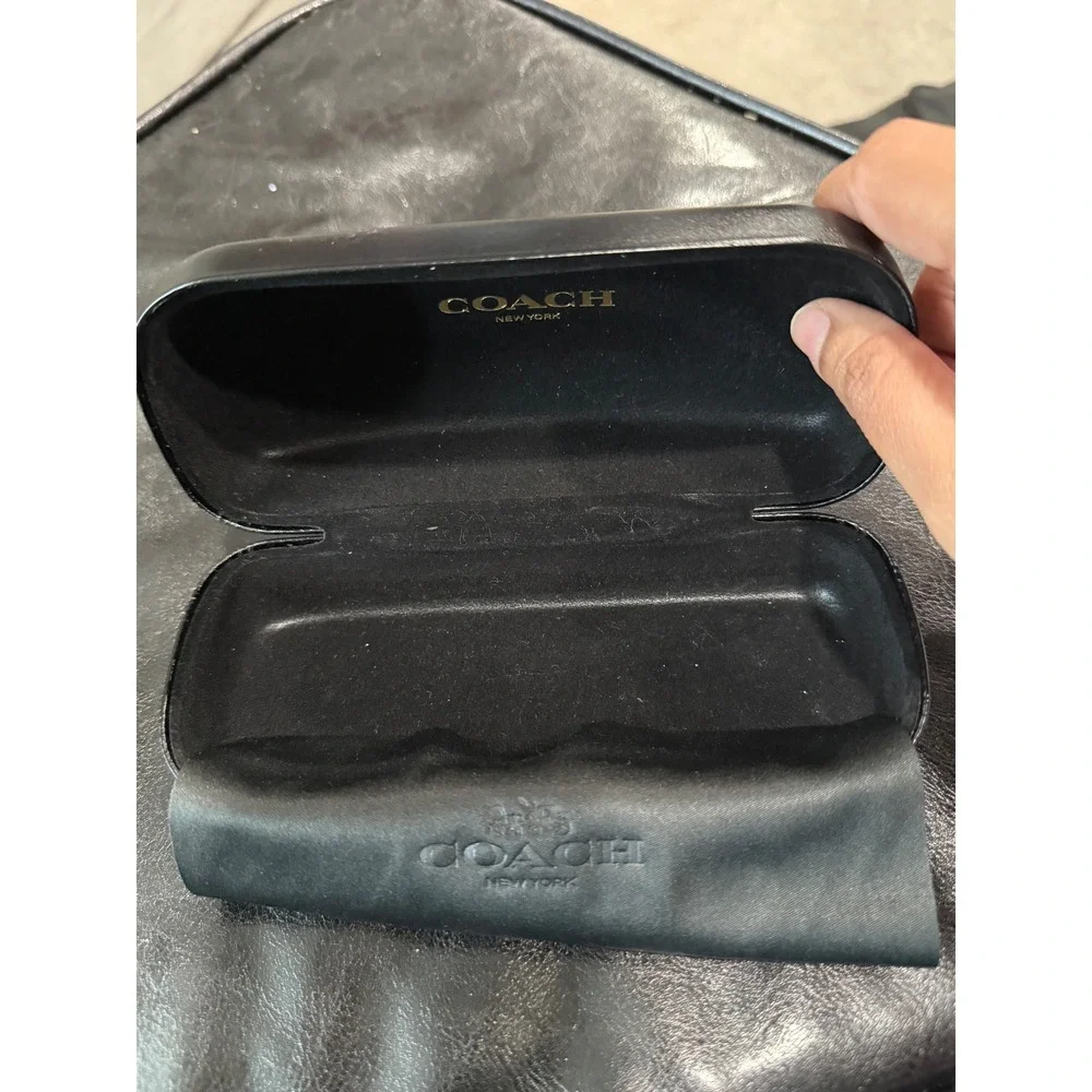 Coach Black Hard Shell Eyeglasses Case with Microfiber‎ Pouch
